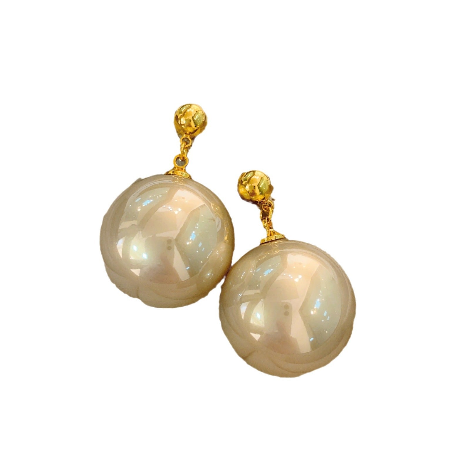 European and American simple pearl earrings large earrings stud earrings ins fashion women high-end celebrity temperament light luxury earrings