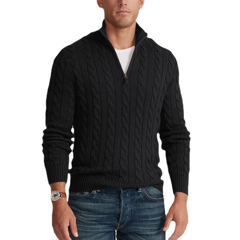 Men's autumn and winter new men's warm thick needle turtleneck sweater