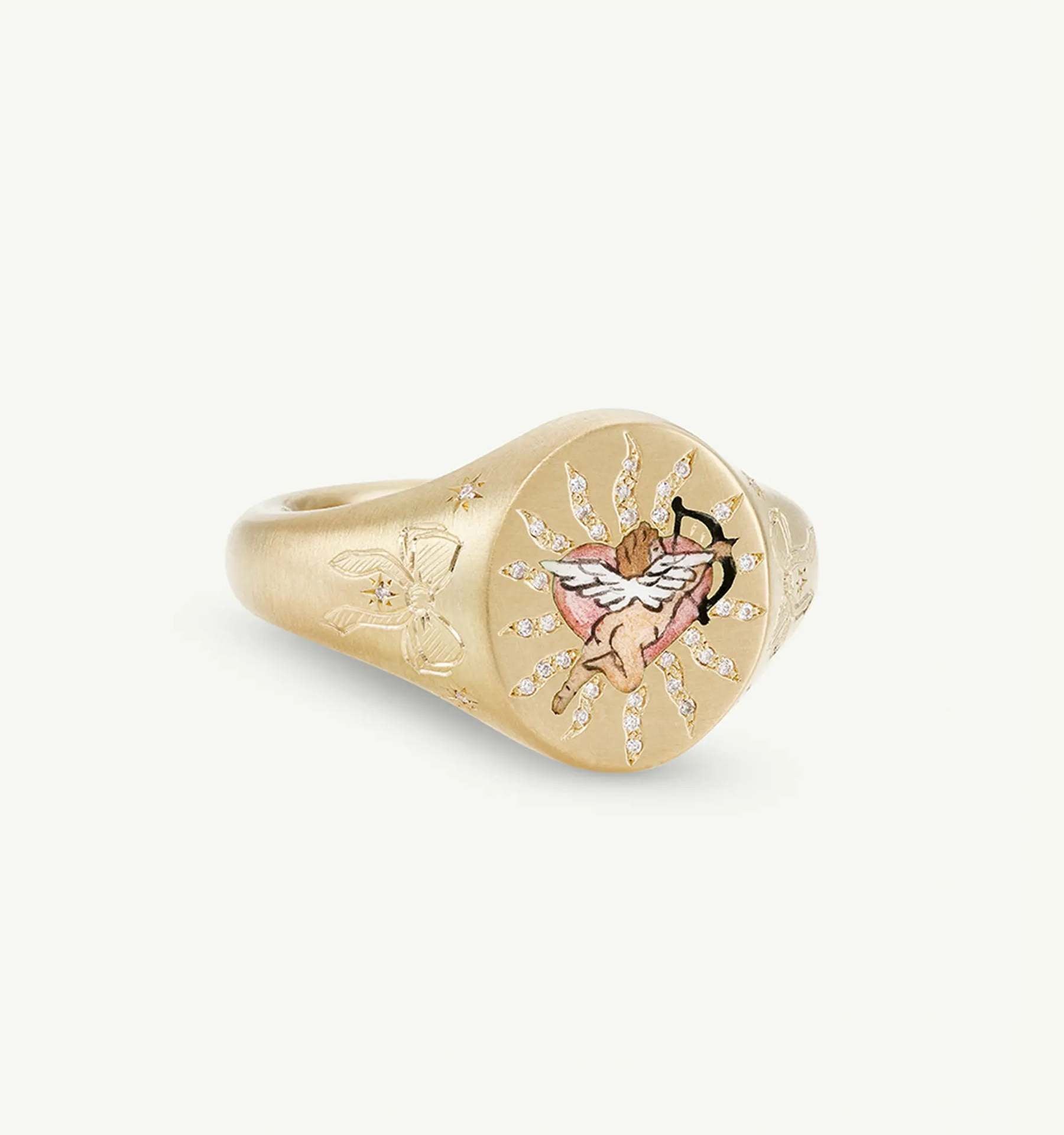 18K gold color fashion popular Valentine's Day love ocean zirconium painted ring