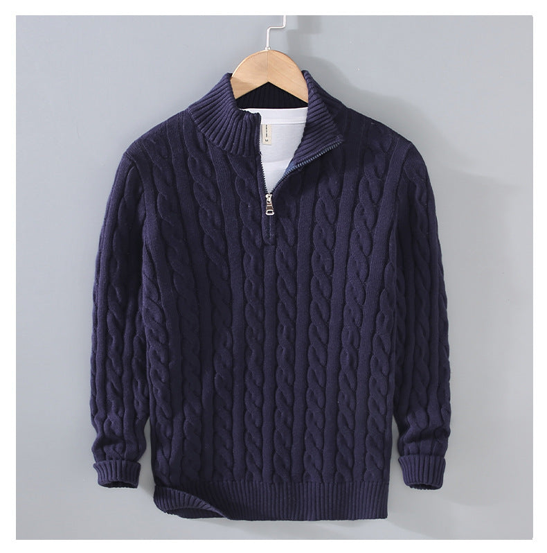 Men's autumn and winter new men's warm thick needle turtleneck sweater
