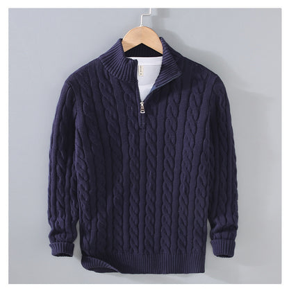 Men's autumn and winter new men's warm thick needle turtleneck sweater