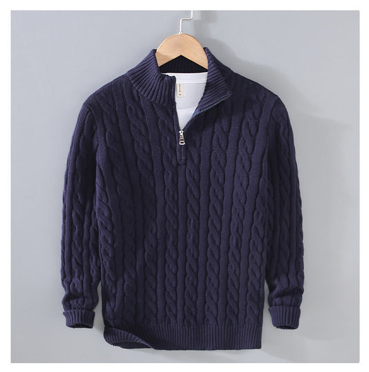 Men's autumn and winter new men's warm thick needle turtleneck sweater