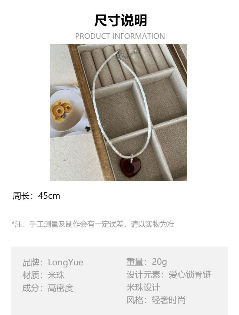 South Korea Dongdaemun 24 new fashion versatile retro neck joint niche ins style love design sweet necklace women