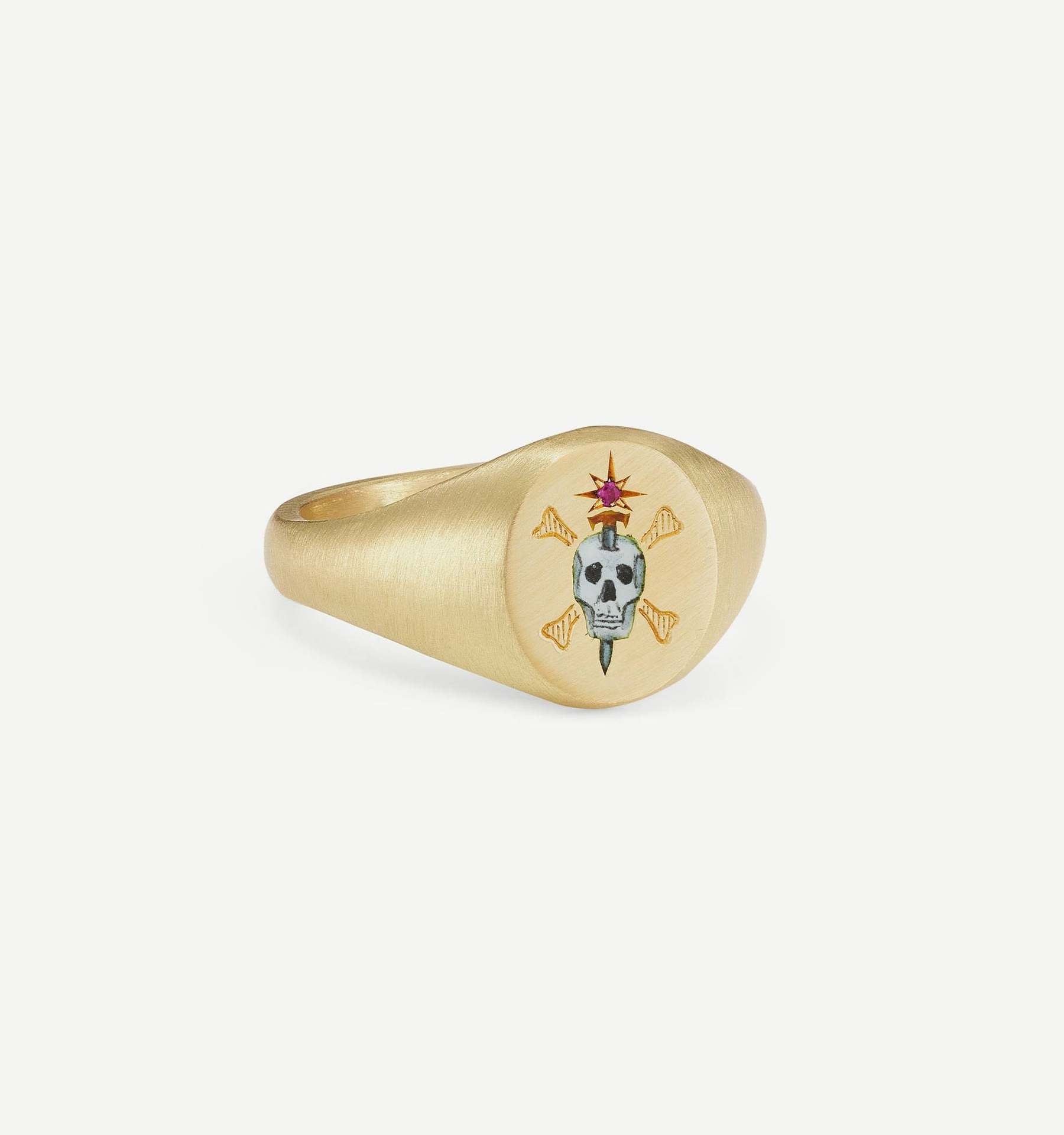 18K gold color fashion popular Valentine's Day love ocean zirconium painted ring