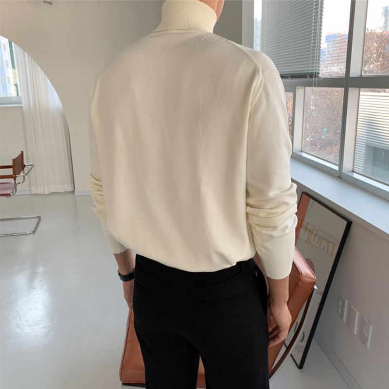 Men's Basic Sweater Bottom Sweater Knitted Sweater