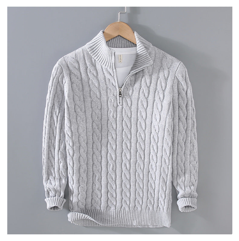 Men's autumn and winter new men's warm thick needle turtleneck sweater
