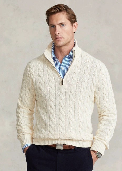 Men's autumn and winter new men's warm thick needle turtleneck sweater