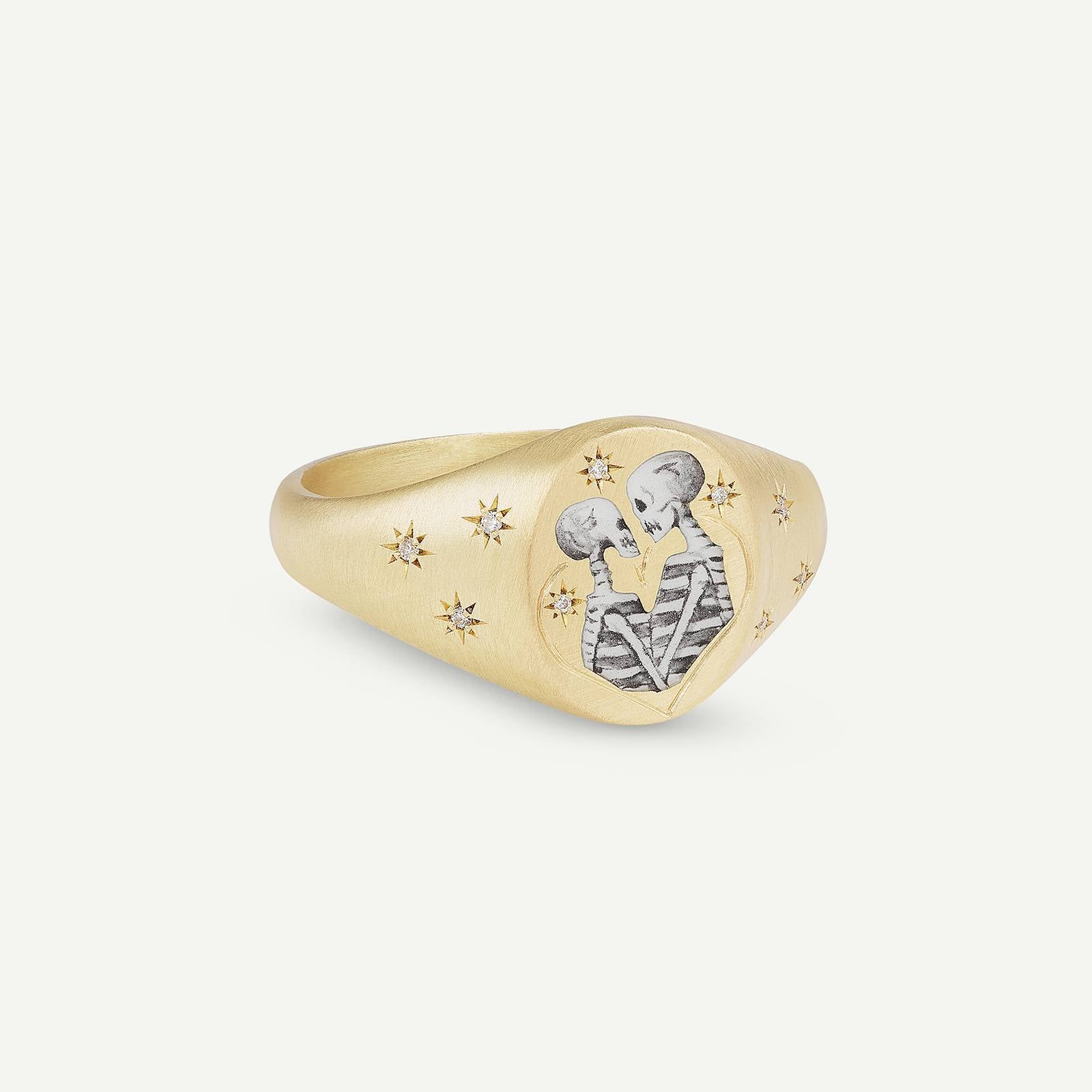 18K gold color fashion popular Valentine's Day love ocean zirconium painted ring