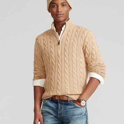Men's autumn and winter new men's warm thick needle turtleneck sweater